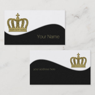 Carte De Visite Couronne d'or - luxe royal 2