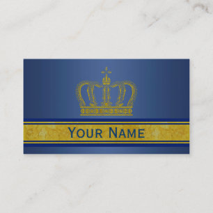 Carte De Visite Couronne d'or + votre texte et votre arrière - pla
