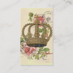 Carte De Visite Couronne et roses