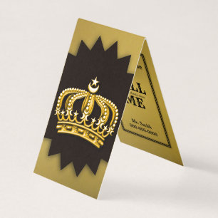 Carte De Visite Couronne or et noire