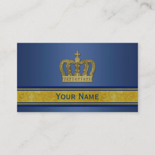 Carte De Visite Couronne royale d'or II + votre backgr. et idées