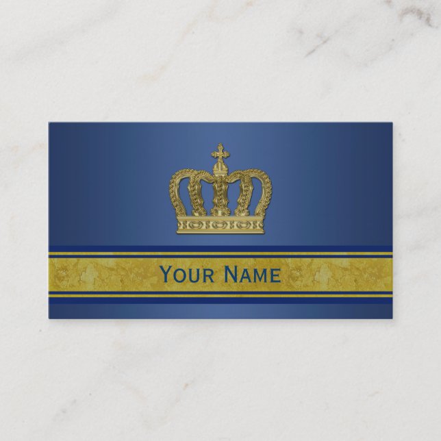 Carte De Visite Couronne royale d'or II + votre backgr. et idées (Devant)