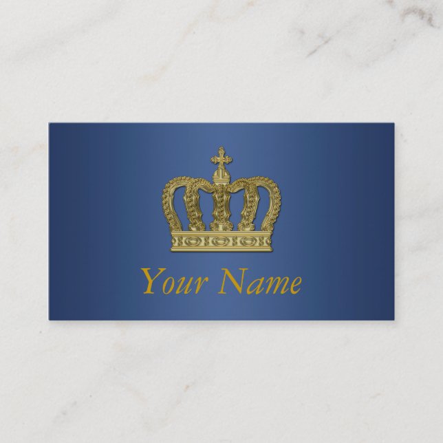 Carte De Visite Couronne royale d'or II + votre backgr. et idées (Devant)