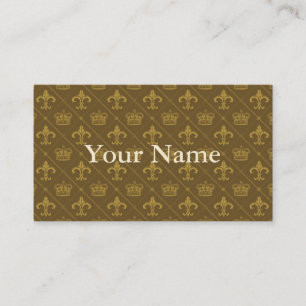 Carte De Visite Couronnes & Lily motif + votre texte ou votre sign