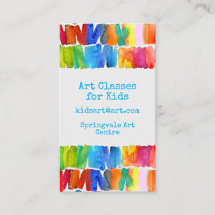 Carte De Visite Cours d'art pour les enfants pour les entreprises 