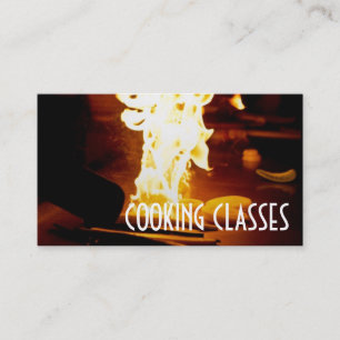 Carte De Visite Cours de Cuisine Restaurant Bar Iron Chef