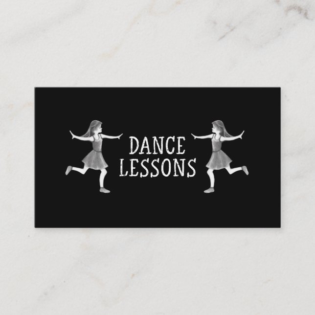 Carte De Visite Cours de danse Cours de professeur de danse (Devant)