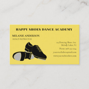 Carte De Visite Cours de danse sur le toc Instructor Gold Black