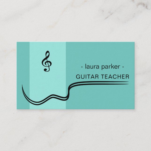 Carte De Visite Cours de guitare de l'enseignant de musique Acoust (Devant)
