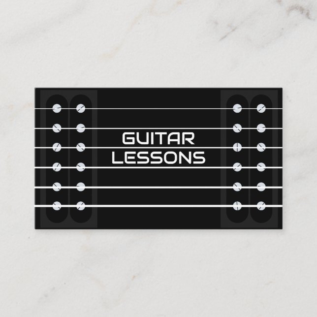 Carte De Visite Cours de guitare Enseignant Musique Guitariste Ins (Devant)