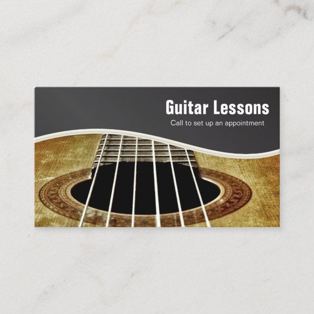 Carte De Visite Cours de guitare 🎸 instructeurs de musique (Devant)
