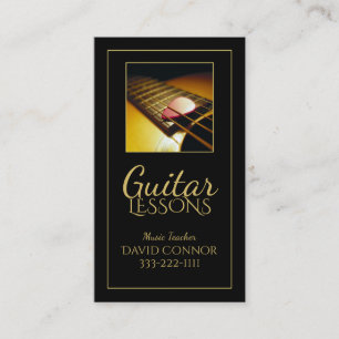 Carte De Visite Cours de guitare Musique Enseignant Classique Cart