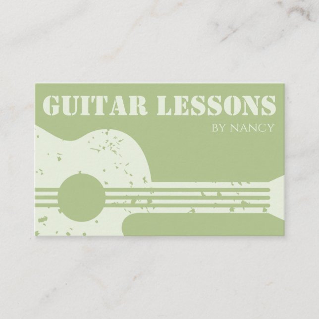 Carte De Visite Cours de guitare Professeur de guitare (Devant)