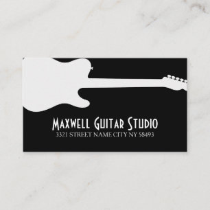 Carte De Visite Cours de Guitare Professeur Studio de Musique Entr