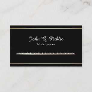Carte De Visite Cours de musique Professeur Élégant