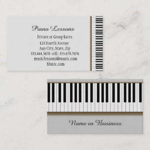 Carte De Visite Cours de piano de musique Enseignant Instructeur T