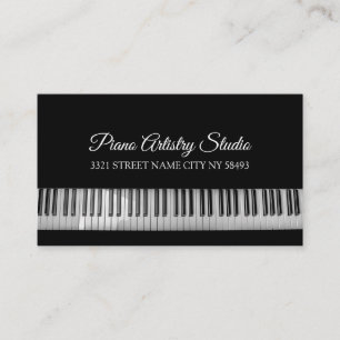 Carte De Visite Cours de piano Instructor Music Studio