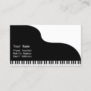 Carte De Visite Cours de piano pour professeur de piano