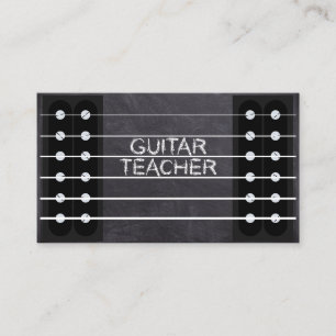 Carte De Visite Cours d'enseignant de guitare Musique Instructeur 