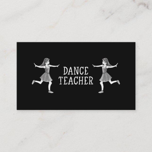 Carte De Visite Cours d'instructeur de danse (Devant)