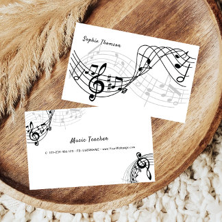 Carte De Visite Cours particuliers de professeur de musique
