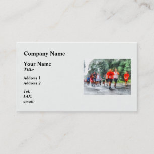 Carte De Visite Course dans la pluie