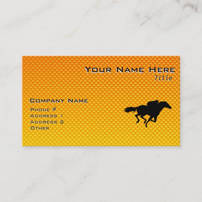 Carte De Visite Course de chevaux (Devant)