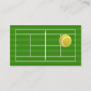 Carte De Visite Court de tennis et balle de tennis