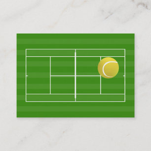 Carte De Visite Court de tennis et balle de tennis