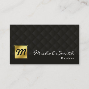 Carte De Visite Courtier agent immobilier Luxe Black Gold