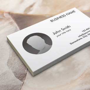 Carte De Visite Courtier d'agent photo personnalisé minimal