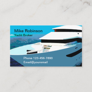 Carte De Visite Courtier de yacht moderne