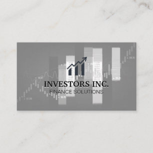 Carte De Visite Courtier en actions   Investissements   Graphique 