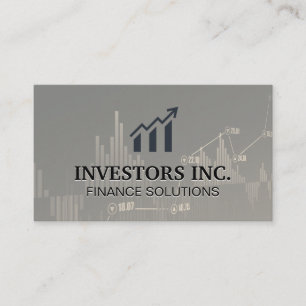 Carte De Visite Courtier en actions   Investissements   Graphique 