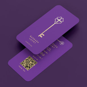 Carte De Visite Courtier hypothécaire locataire minimal Royal Purp