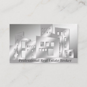 Carte De Visite Courtier immobilier professionnel argent affaires 
