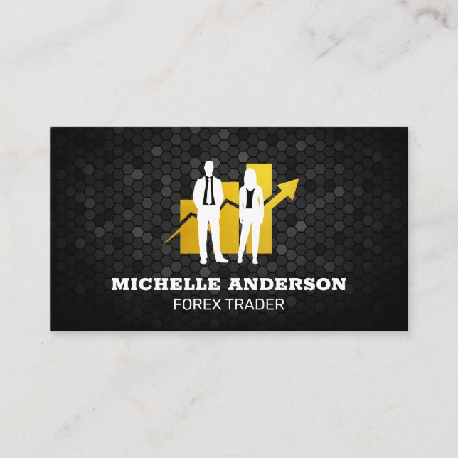 Carte De Visite Courtiers en actions | Finance | Graphique (Devant)