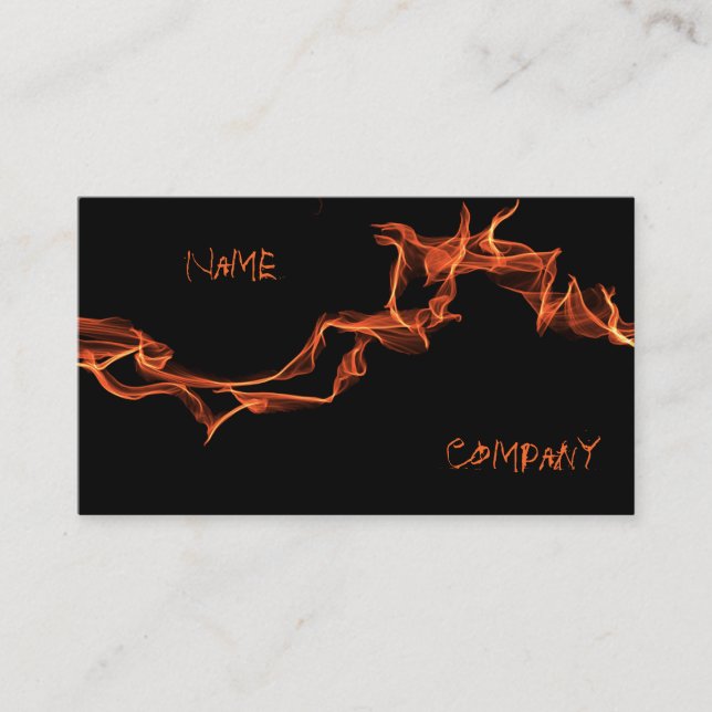Carte De Visite Coutume de flammes personnalisée (Devant)