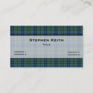 Carte De Visite Coutume de plaid de tartan de Keith