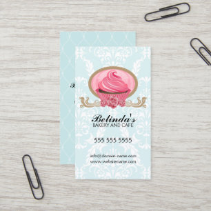 Carte De Visite Coutume élégante de boulangerie de petit gâteau