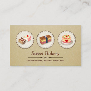 Carte De Visite Coutume Mariage Anniversaire Gâteaux Pâtisserie