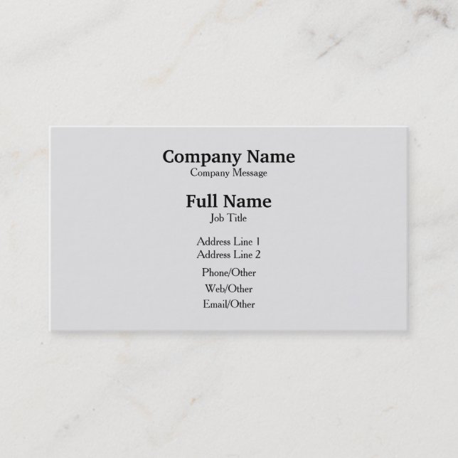 Carte De Visite Coutume personnalisée vos propres (Devant)