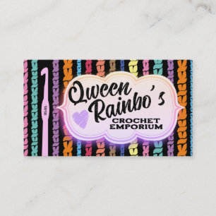 Carte De Visite Couture colorée crochet crochet points de maille