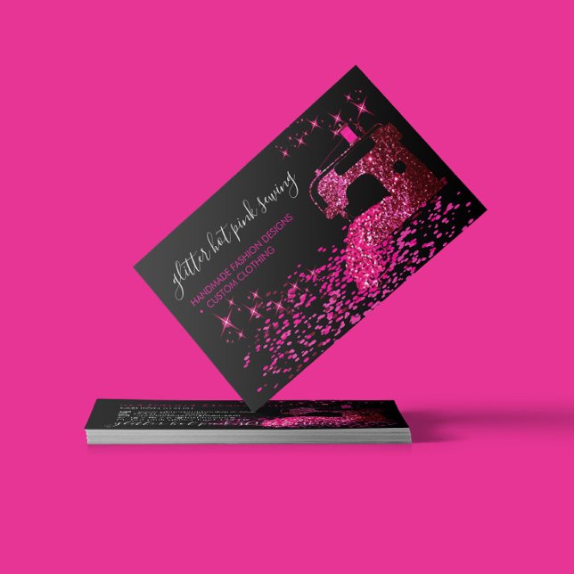 Carte De Visite Couture de tissu sur mesure en tissu de machine ro (Créateur téléchargé)