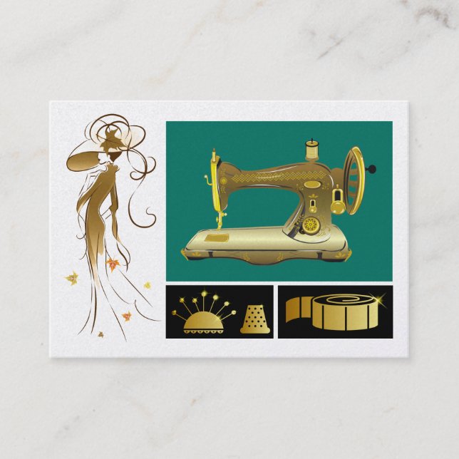 Carte De Visite Couture / Mode / Coiffeuse (Devant)