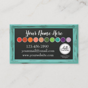 Carte De Visite Couture turquoise du tableau de bord Chalk