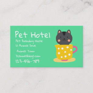 Carte De Visite Couvercle d'embarquement de l'hôtel pour animaux p