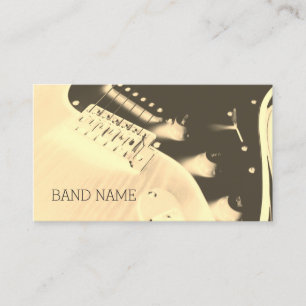 Carte De Visite Couverture artistique de guitare musicale