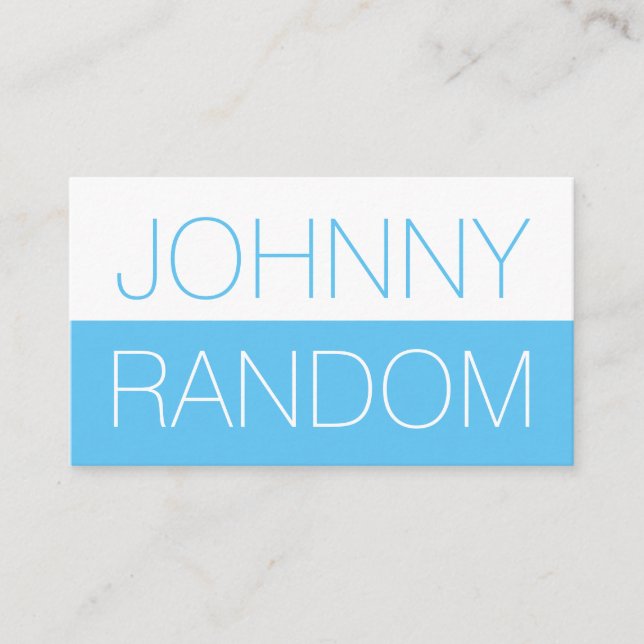 Carte De Visite Couverture audacieuse de demi de fente de ton de (Devant)