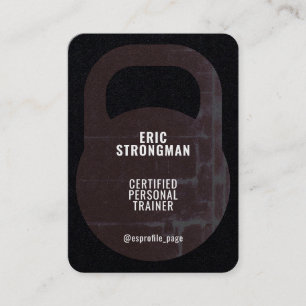 Carte De Visite Couverture de forme Kettlebell rustique